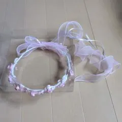 motherways フラワーヘッドバンド ピンク