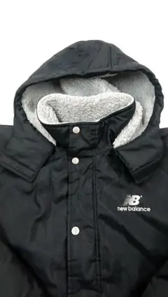 new balance ベンチコート M黒 メンズ ボア 部活 スポーツ観戦にも
