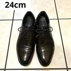 ビジネスシューズ 24cm 黒　革靴　紳士靴　ストレートチップ　AOKIのサムネイル