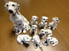 ダルメシアン 犬の置物 9体セット