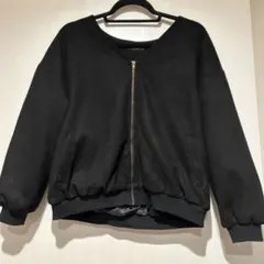 Aqna Garage 黒 Vネック ジャンパー　ブルゾンのサムネイル