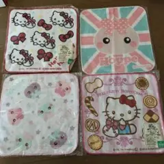 ほっぺちゃんとキティタオル 4枚セット