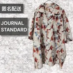 美品 ジャーナル スタンダード スプラッシュパターンオープンカラーシャツ