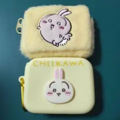 ちいかわ　ふわふわ　ミニポーチ　ミニシリコン　ポーチ　2種セット　うさぎ