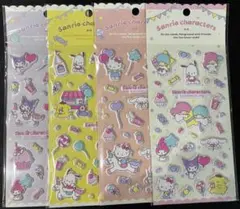 サンリオキャラクター 立体ぷっくりシール 4枚セット