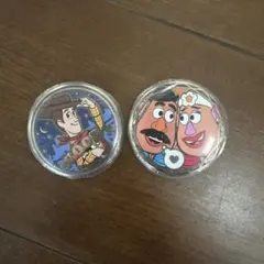 Disney Pixar ウッディ ミスターポテトヘッド 缶バッジ 2個セットのサムネイル