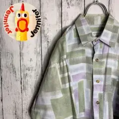 【ヴィンテージ◎】古着 メンズ トップス シャツ 長袖 パステルカラー ★韓国製