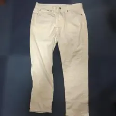 GU ホワイト　デニム レディース