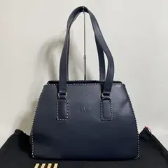 希少品！Felisi 巾着型 ショルダーバッグ ネイビー - メルカリ