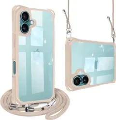 iPhone 16 用 ケース クリア ショルダー アイフォン16 カバー 肩掛