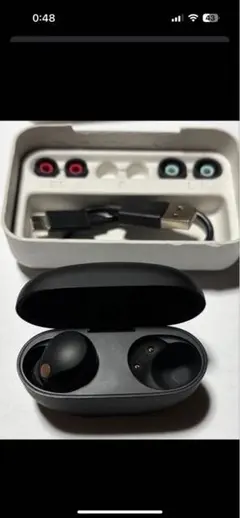 WF-1000XM5 充電ケースと左耳