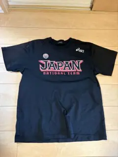 asics 日本代表チーム Tシャツ 黒　パンツセット