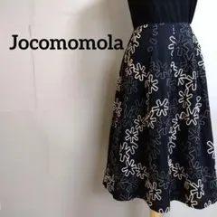 Jocomomola ホコモモラ フレアスカート 花柄 刺繍 コットン 40のサムネイル