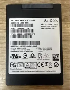 SanDisk SSD X400 SATA 2.5" 128GB 17682時間