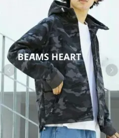BEAMS HEART 迷彩柄 フード付きジャケット Mのサムネイル
