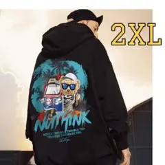 パーカー メンズ　ビッグシルエット 2XL 3L ストリート　トレーナー　裏起毛