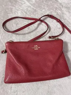 COACH レッド ショルダーバッグ