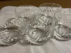 クリスタルガラス カットデザイン グラス 5個セット