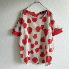 ✨LANCEL✨半袖シャツ【9R】カットソー トップス貝殻 総柄 派手 Tシャツのサムネイル