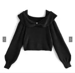 GRL リボンカラーフェザーニットトップス