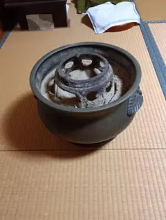 火鉢 獣耳 獣足 灰付き 茶道具 - メルカリ