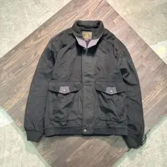 7AS3 グランパコア　ハリトンジャケット　黒　L ブルゾン　ジップアップ　古着