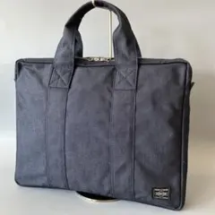 未使用級 PORTER / SMOKY BRIEFCASE(L)/ネイビー