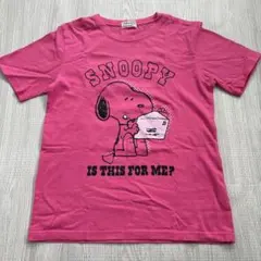 PEANUTS スヌーピー Tシャツ ピンク　Sサイズのサムネイル