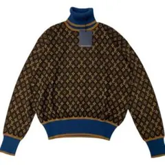 タグ付き　未使用　ルイヴィトン　モノグラム　ニット　セーター　ＸＬ　シルク70％
