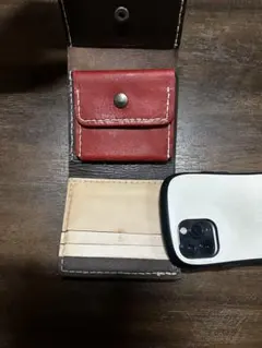 三つ折り財布　革財布　折り畳み財布　レザー財布