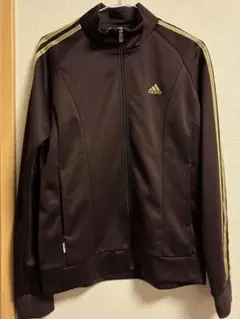 【adidas】アディダス トラックジャケットセットアップ 刺繍ロゴ茶色×黄色