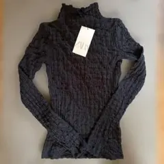 ZARA カットソー　長袖　黒　Sサイズ