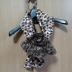 ハンドメイドのヒョウ柄 マフラー