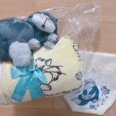 HappyくじDisneyラスト賞ルシファーぬいぐるみブランケット 巾着