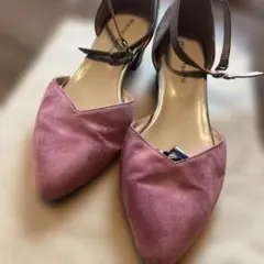 Oriental Traffic ピンク グレー　スエード パンプス