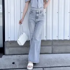 INGNI フレアデニムパンツ ライトブルー