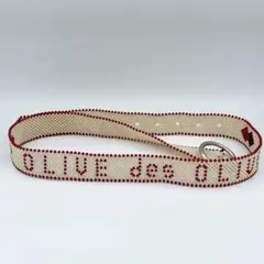 【極美品平成レトロ】OLIVE des OLIVE ビーズベルト Y2K 白 赤のサムネイル