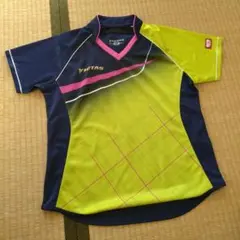 VICTAS 卓球ウェア ネイビー/ライムグリーン　女性用