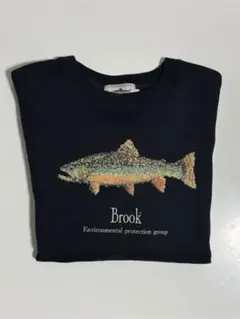 Brook Navy2024aw 16bit Fish Logo Sweat