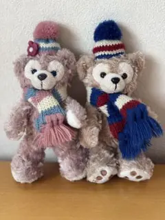 ダッフィー&シェリーメイ ペア　ぬいぐるみバッジ