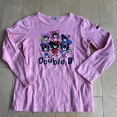 ミキハウス　Double.Bダブルビー袖カットソー 130サイズ ピンク