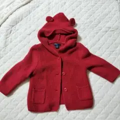baby GAP くま耳　フード付き　カーディガン ニット 6-12ヶ月