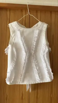 タグなし新品未使用♡tops♡ジレ♡ベスト♡ホワイト♡Free