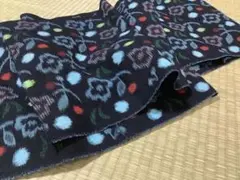 ★木綿　花模様の久留米絣　備後絣　伊予絣　布細工　絣洋服　バック　袋物