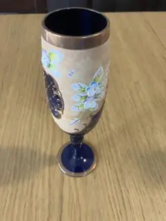 瑠璃金彩 江戸硝子 東洋佐々木クリスタル花瓶 - メルカリ