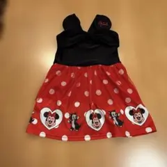 新品　ディズニー　ミニーマウス ワンピース水着 赤黒　130㎝ 女の子　プール
