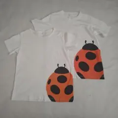 無印良品　てんとう虫柄 半袖Tシャツ 130と140サイズ2枚セットのサムネイル
