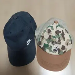 NIKE ロゴキャップ含む 帽子2点セット 色褪せありのサムネイル