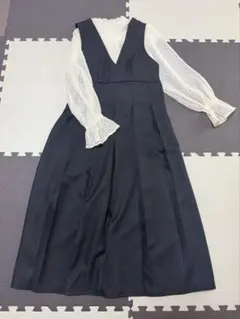 ジャンパースカート　シフォンブラウスのセット