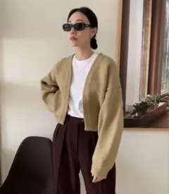 Didot.showroom ミニマルノーカラーカーディガン